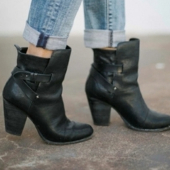 rag & bone Shoes - Rag & Bone Kinsey black vintage inspired leather nubuck boots